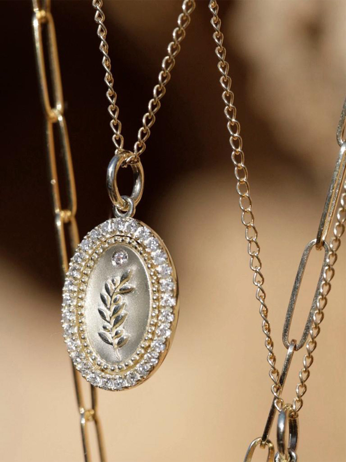 Token Necklace | Olive Branch Token Necklace | Olive Branch