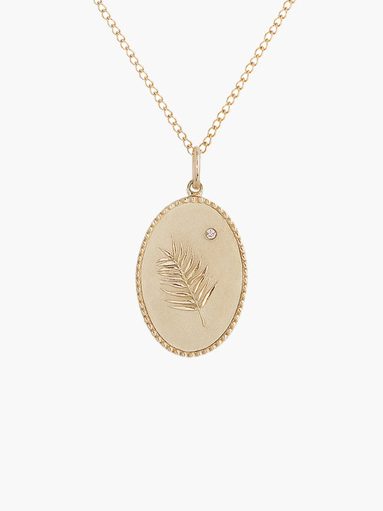 Token Necklace | Palm Leaf