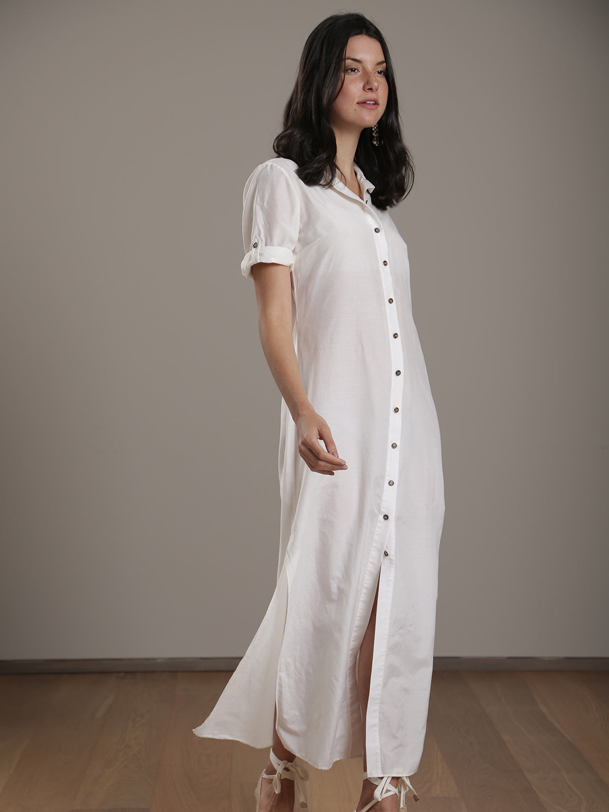 Andrestia Maxi Dress Voile | Ivory Andrestia Maxi Dress Voile | Ivory - Fashionkind