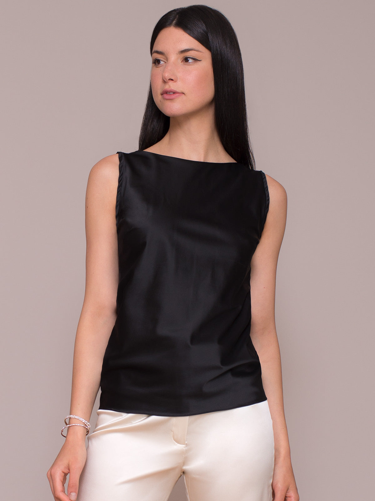 Cowlback Top | Satin Cowlback Top | Satin - Fashionkind