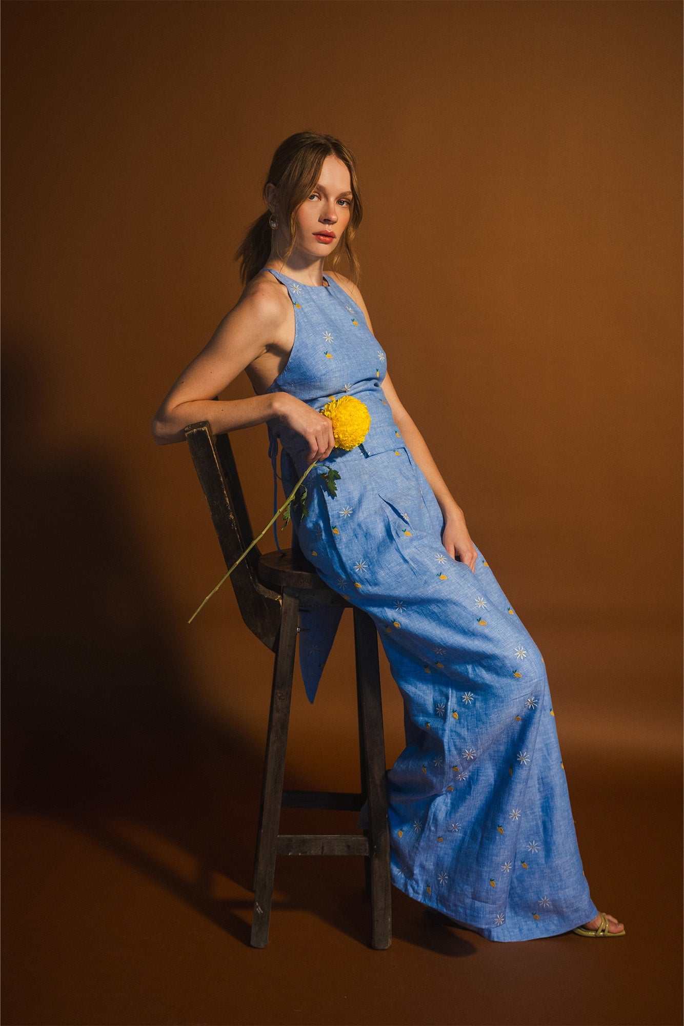 Gardenia Top | Mango Camomile Blue Gardenia Top | Mango Camomile Blue