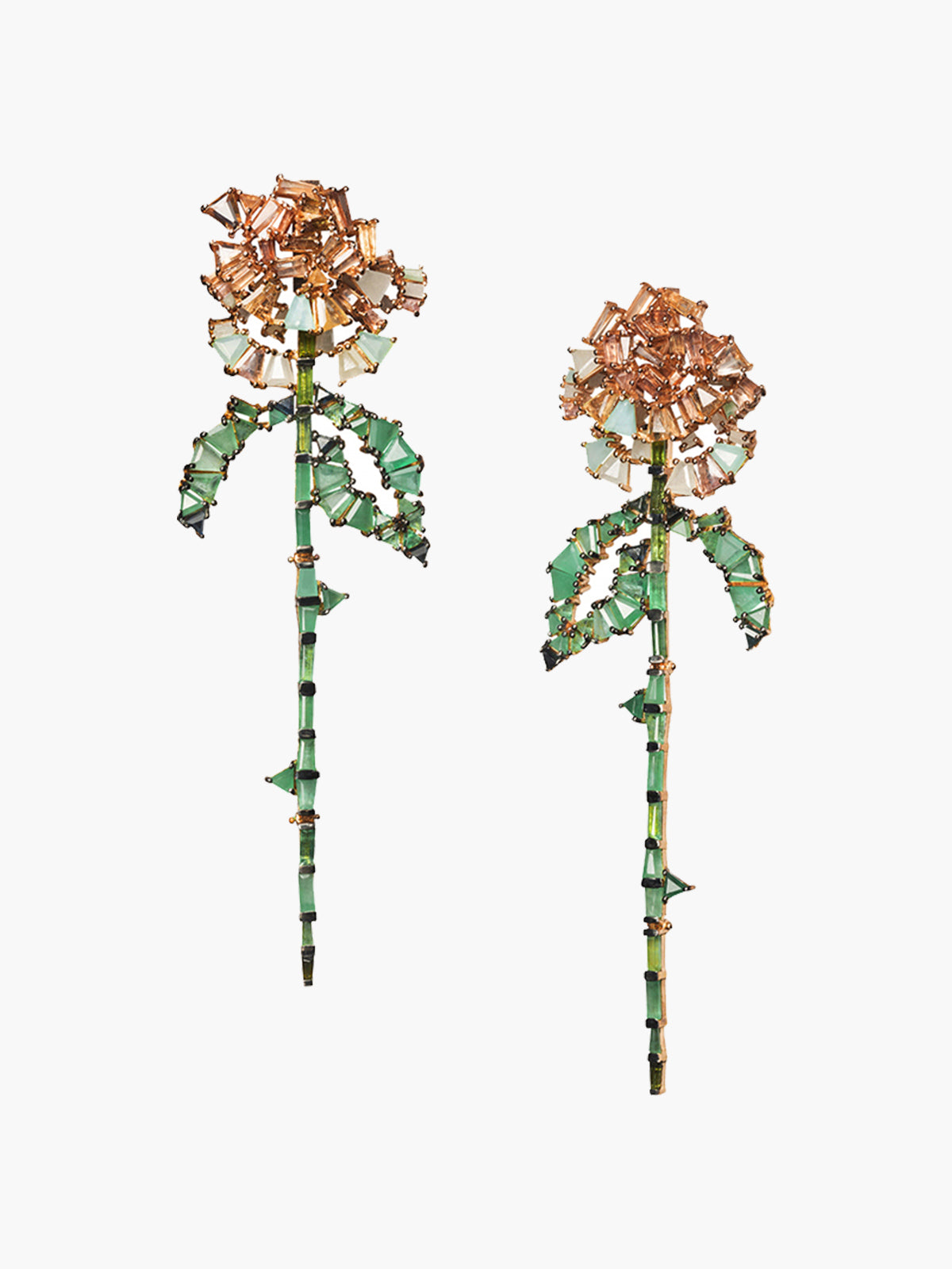 Rose and Stem Earrings Rose and Stem Earrings - Fashionkind